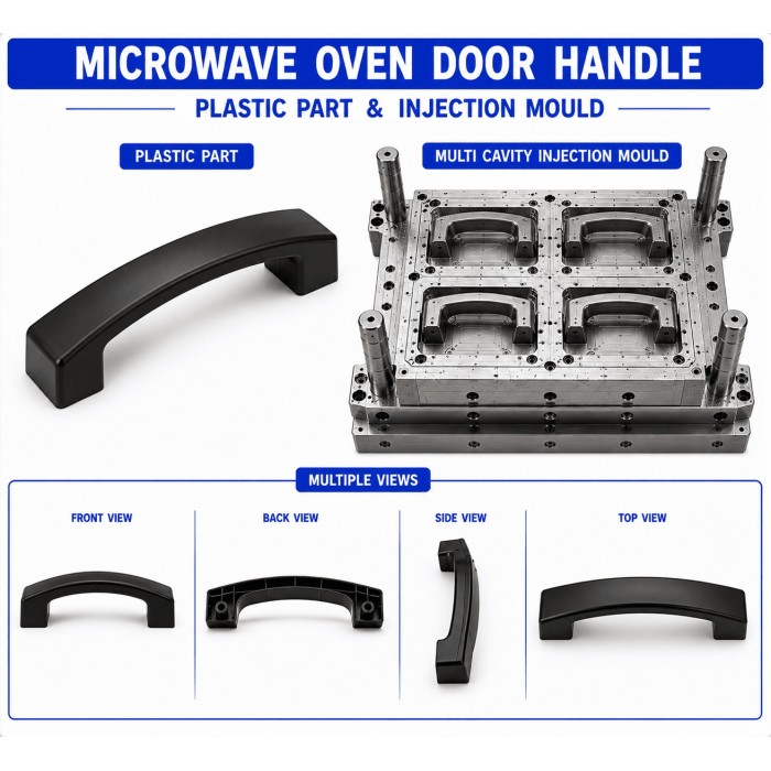 Microwave Oven Plastic Door Handle Mould and Moulding Services Microwave Oven Plastic Door Handle Mould and Moulding Services