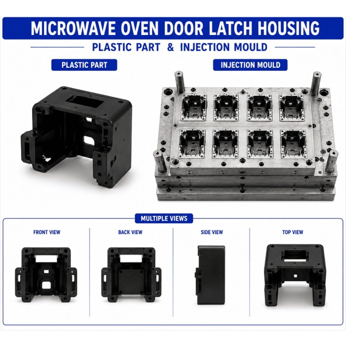 Microwave Oven Plastic Door Latch Housing Mould and Moulding Services