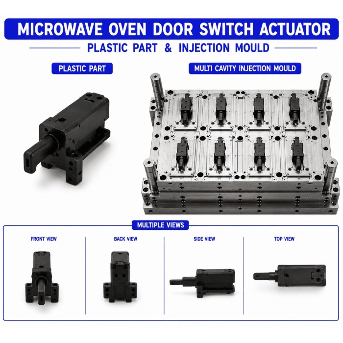 Microwave Oven Plastic Door Switch Actuator Mould and Moulding Services Microwave Oven Plastic Door Switch Actuator Mould and Moulding Services