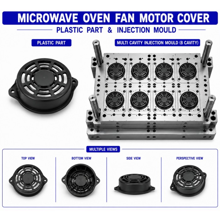 Microwave Oven Plastic Fan Motor Cover Mould and Moulding Services Microwave Oven Plastic Fan Motor Cover Mould and Moulding Services