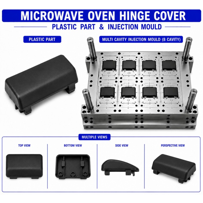 Microwave Oven Plastic Hinge Cover Mould and Moulding Services