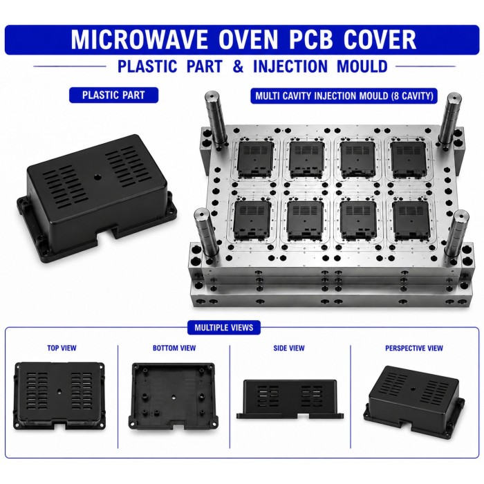 Microwave Oven Plastic PCB Cover Mould and Moulding Services