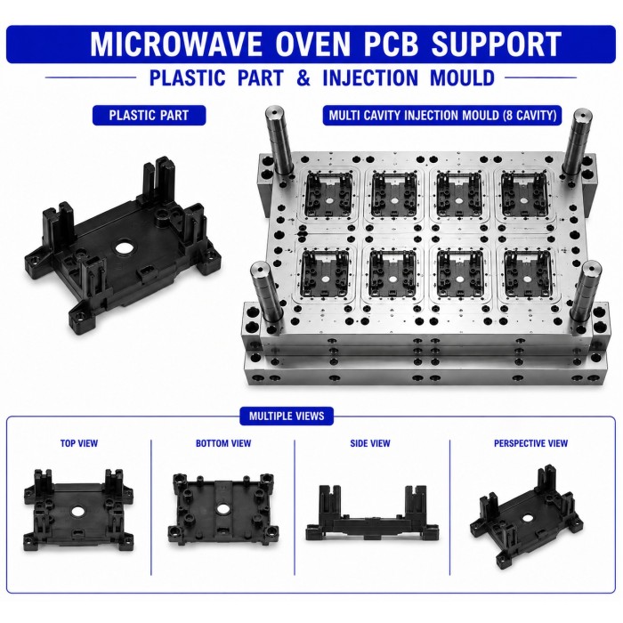 Microwave Oven Plastic Pcb Support Mould and Moulding Services