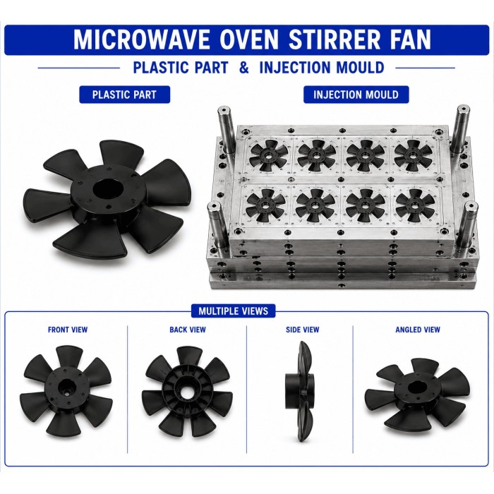 Microwave Oven Plastic Stirrer Fan Mould and Moulding Services