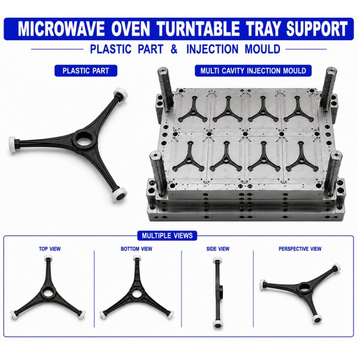 Microwave Oven Plastic Turntable Tray Support Mould and Moulding Services