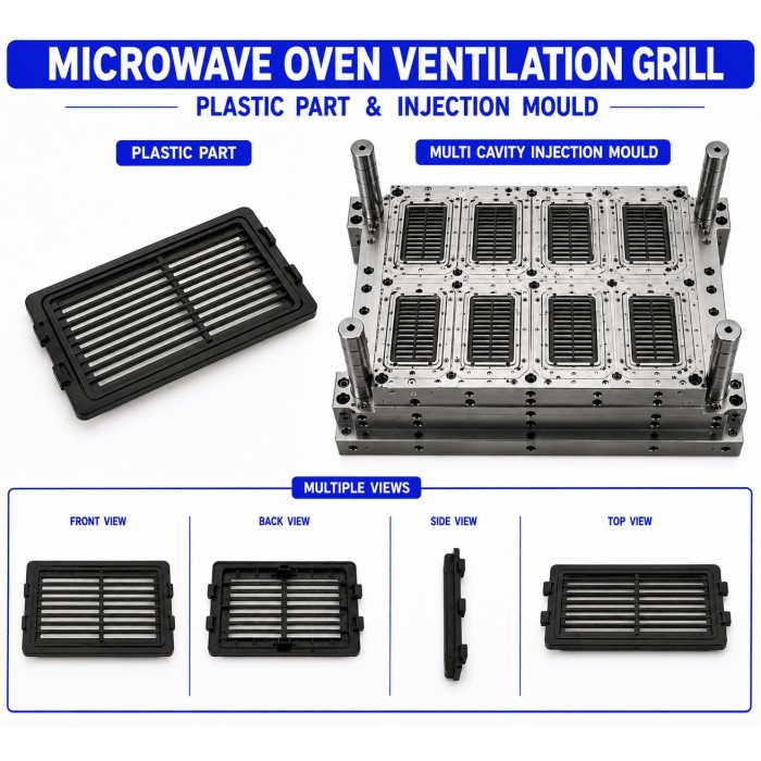 Microwave Oven Plastic Ventilation Grill Mould and Moulding Services