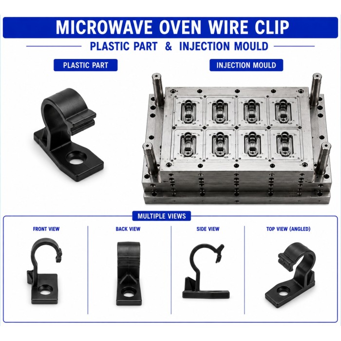 Microwave Oven Plastic Wire Clip Mould and Moulding Services