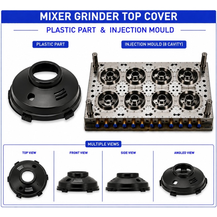 Mixer Grinder Plastic Top Cover Mould and Moulding Service Mixer Grinder Plastic Top Cover Mould and Moulding Service