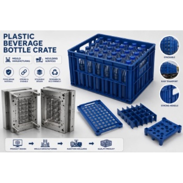 Plastic Beverage Bottle Crate