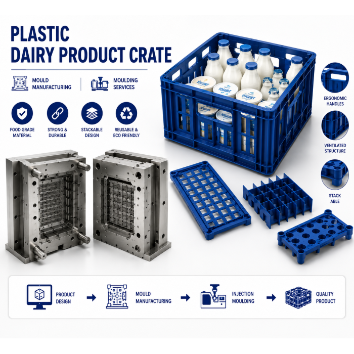Plastic Dairy Product Crate