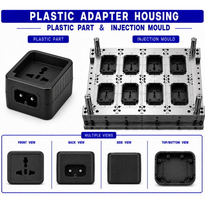 Plastic Adapter Housing Mould and Moulding Service