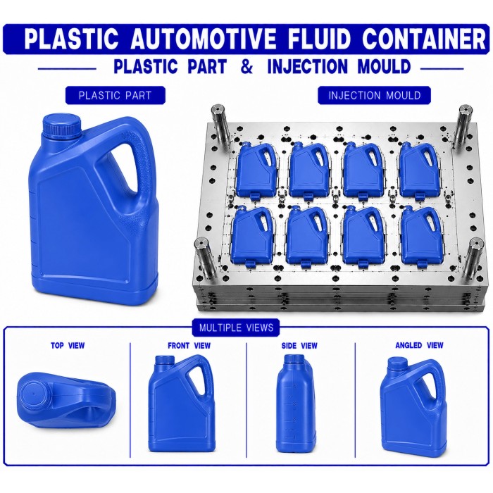 Plastic Automotive Fluid Container Mould and Moulding Service Plastic Automotive Fluid Container Mould and Moulding Service