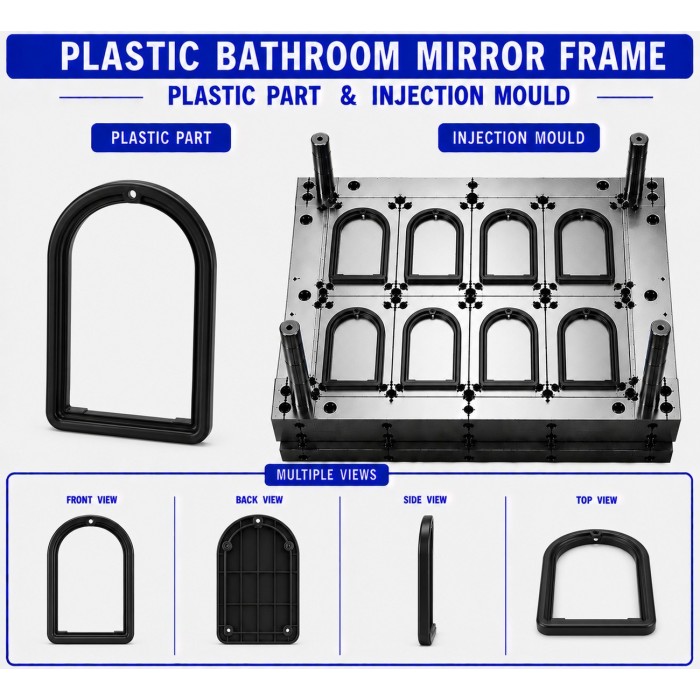Plastic Bathroom Mirror Frame Mould and Moulding Service