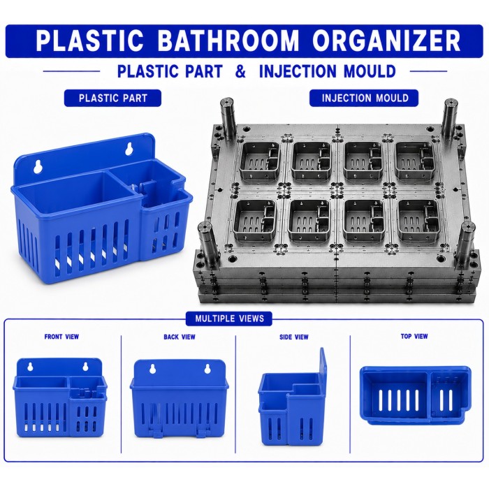 Plastic Bathroom Organizer Mould and Moulding Service