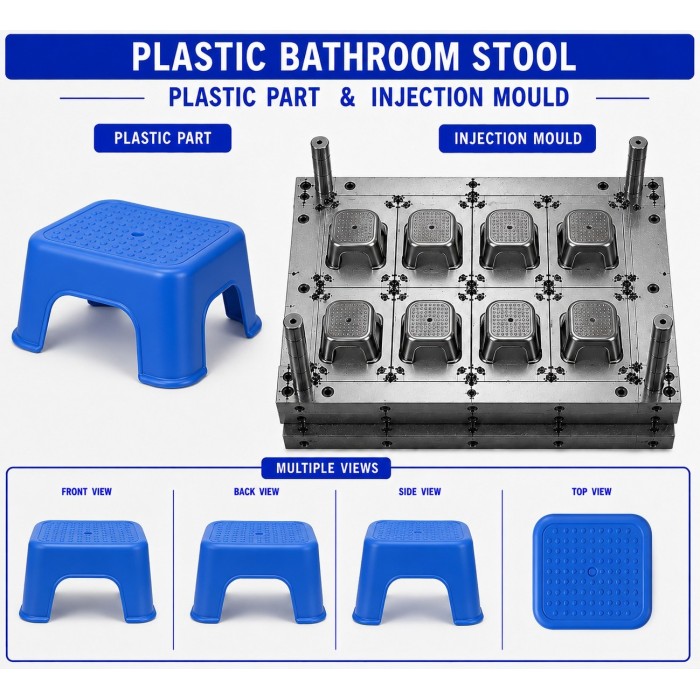 Plastic Bathroom Stool Mould and Moulding Service