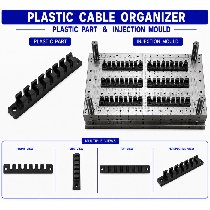 Plastic Cable Organizer Mould and Moulding Service