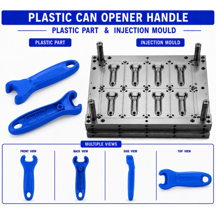 Plastic Can Opener Handle Mould and Moulding Service