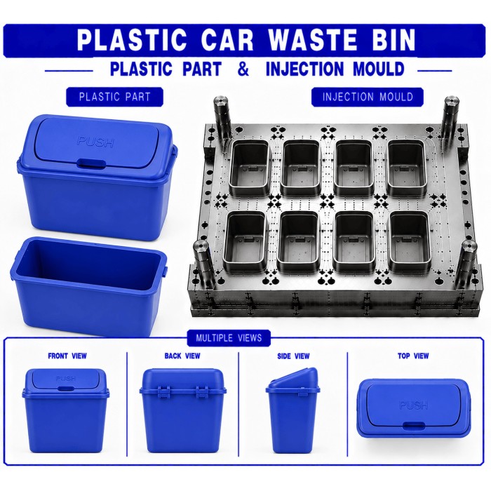 Plastic Car Waste Bin Mould and Moulding Service Plastic Car Waste Bin Mould and Moulding Service