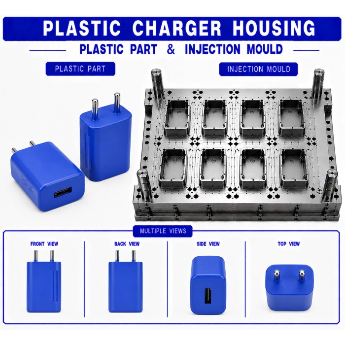 Plastic Charger Housing Mould and Moulding Service Plastic Charger Housing Mould and Moulding Service