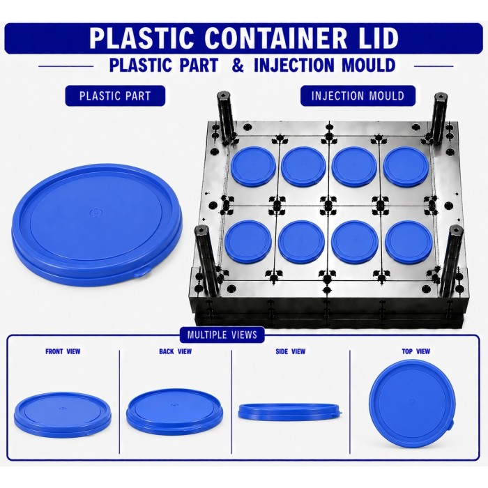 Plastic Container Lid Mould and Moulding Service