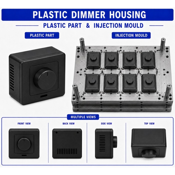 Plastic Dimmer Housing Mould and Moulding Service