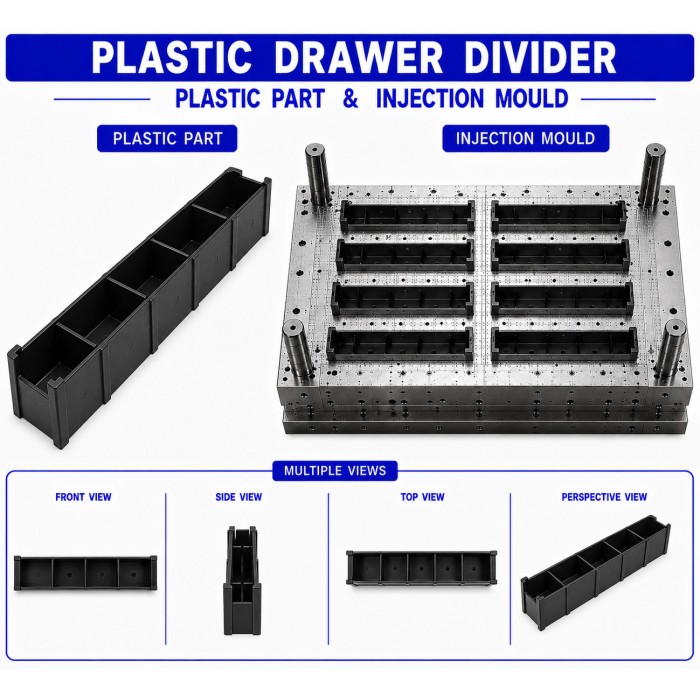 Plastic Drawer Divider Mould and Moulding Service