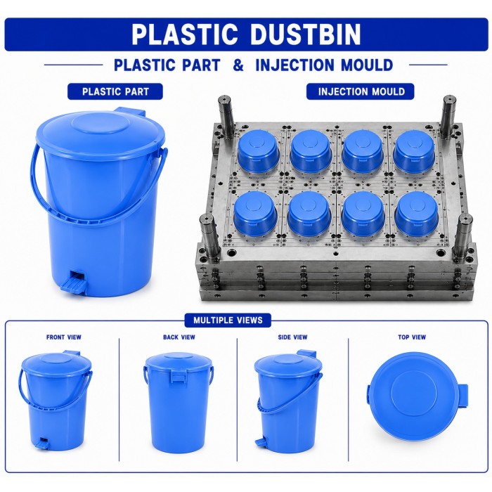 Plastic Dustbin Mould and Moulding Service