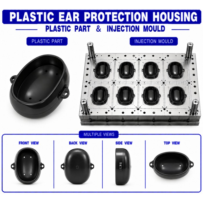 Plastic Ear Protection Housing Mould and Moulding Service Plastic Ear Protection Housing Mould and Moulding Service