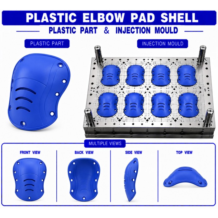 Plastic Elbow Pad Shell Box Mould and Moulding Service