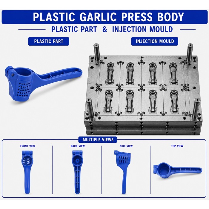 Plastic Garlic Press Body Mould and Moulding Service