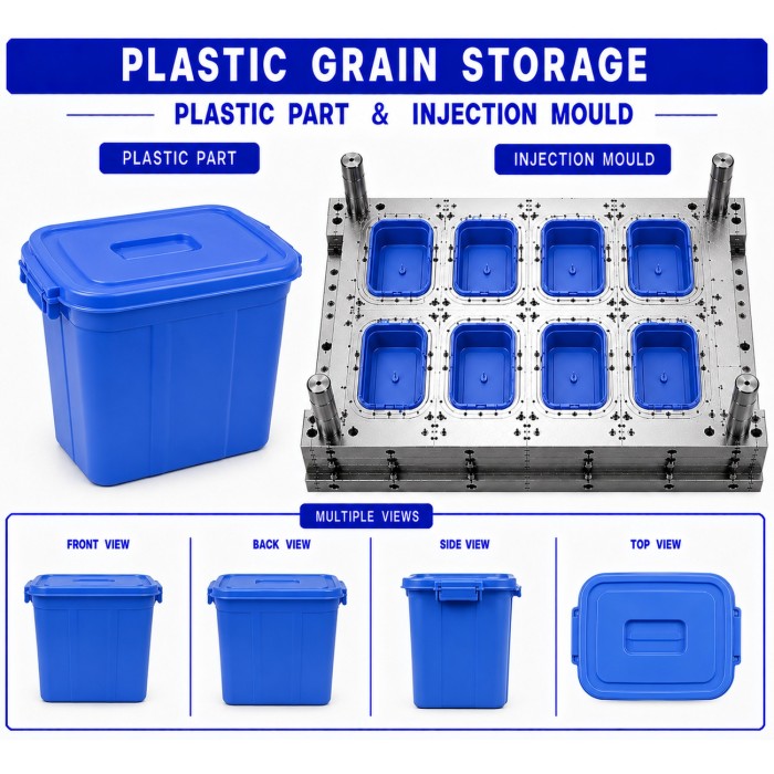 Plastic Grain Storage Container Mould and Moulding Service