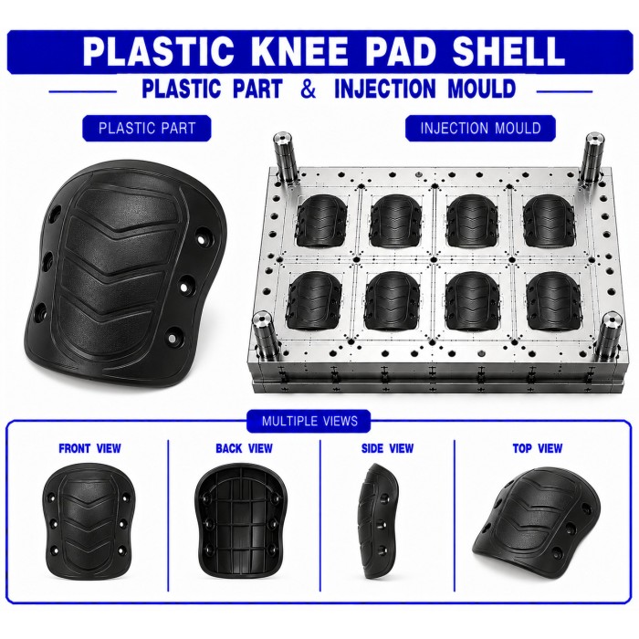 Plastic Knee Pad Shell Mould and Moulding Service Plastic Knee Pad Shell Mould and Moulding Service