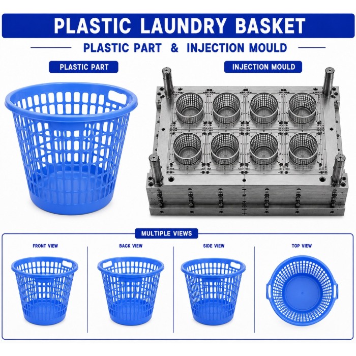 Plastic Laundry Basket Mould and Moulding Service Plastic Laundry Basket Mould and Moulding Service