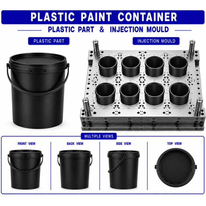 Plastic Paint Container Mould and Moulding Service