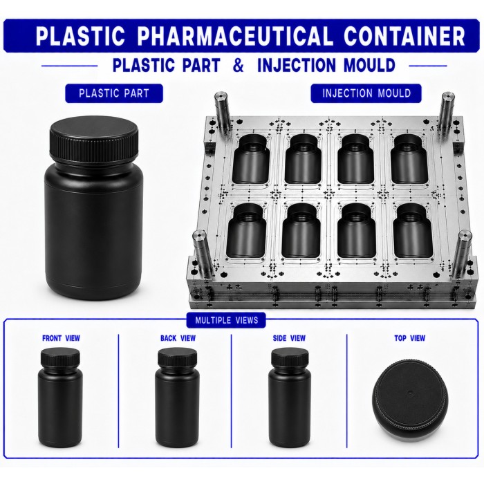 Plastic Pharmaceutical Container Mould and Moulding Service
