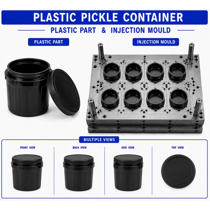 Plastic Pickle Container Mould and Moulding Service