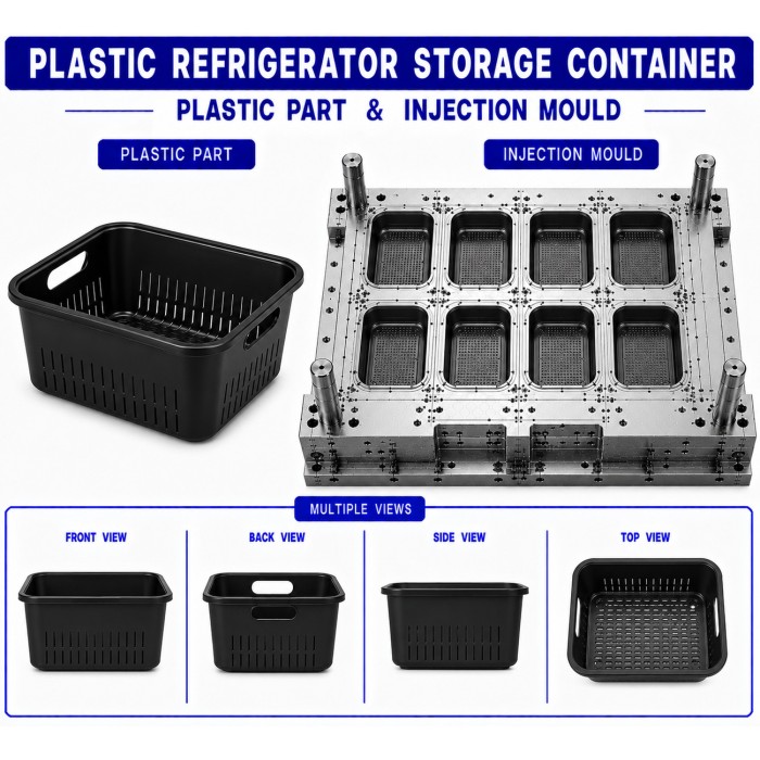Plastic Refrigerator Storage Container Mould and Moulding Service