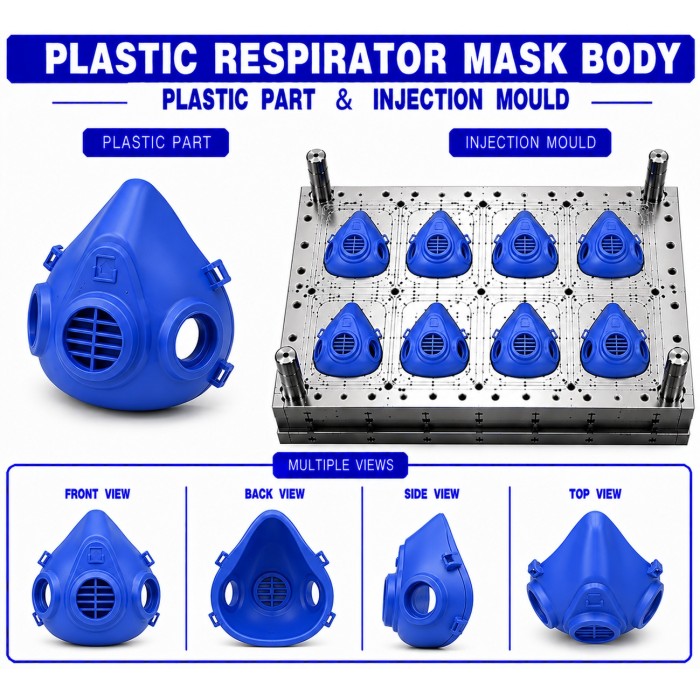 Plastic Respirator Mask Body Mould and Moulding Service Plastic Respirator Mask Body Mould and Moulding Service