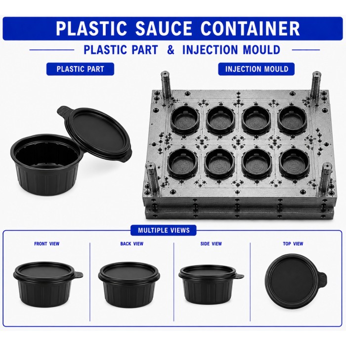 Plastic Sauce Container Mould and Moulding Service