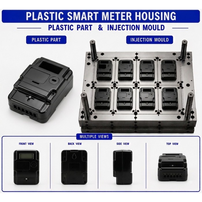 Plastic Smart Meter Housing Mould and Moulding Service