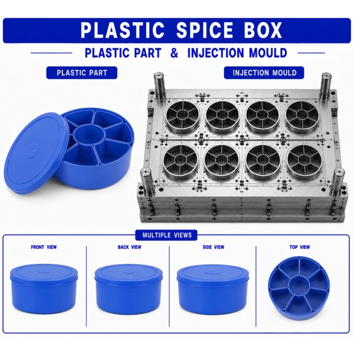 Plastic Spice Box Mould and Moulding Service