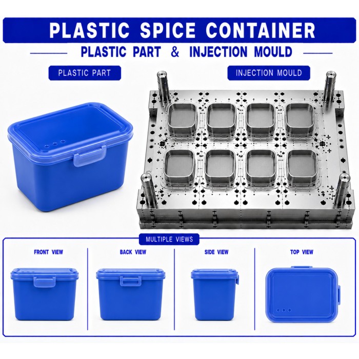 Plastic Spice Container Mould and Moulding Service
