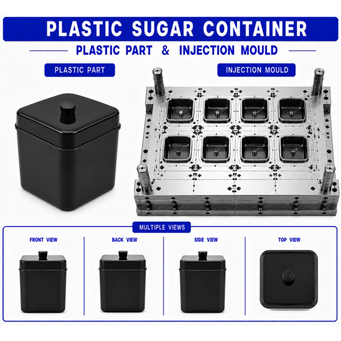 Plastic Sugar Container Mould and Moulding Service