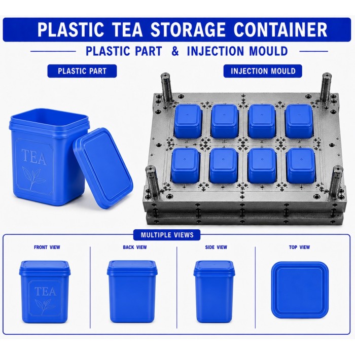Plastic Tea Storage Container Mould and Moulding Service