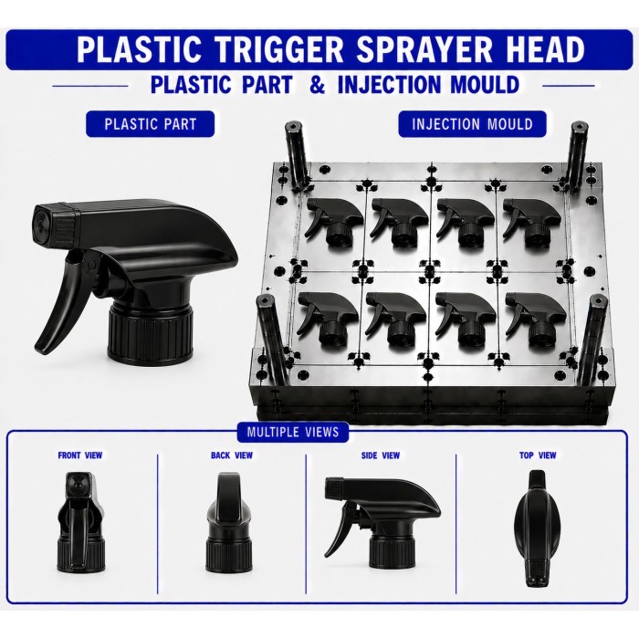 Plastic Trigger Sprayer Head Mould and Moulding Service