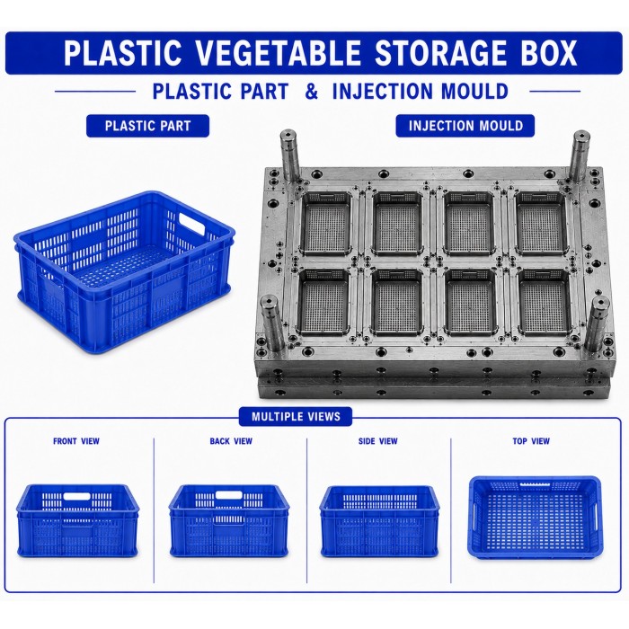 Plastic Vegetable Storage Box Mould and Moulding Service