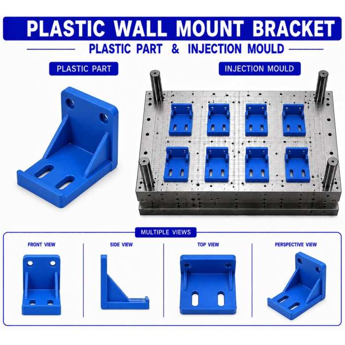 Plastic Wall Mount Bracket Mould and Moulding Service