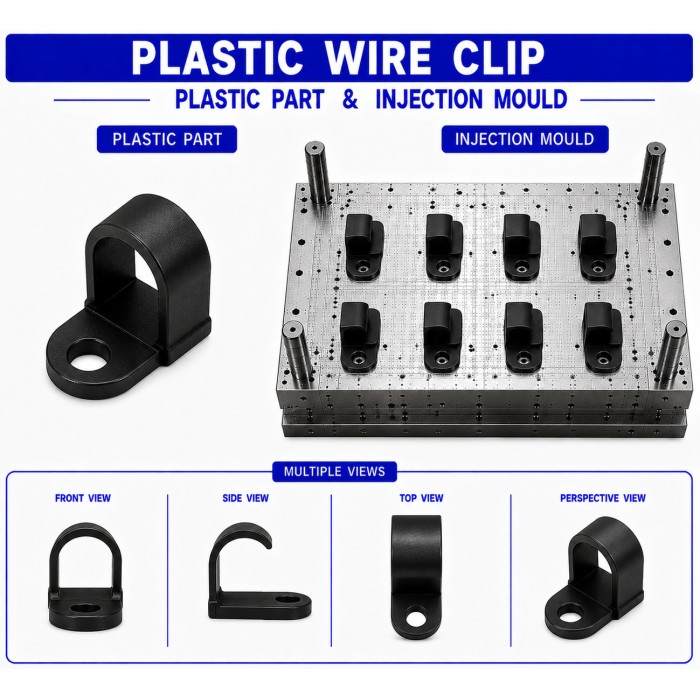 Plastic Wire Clip Mould and Moulding Service