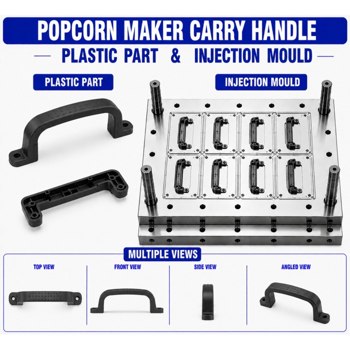 Popcorn Maker Plastic Carry Handle Mould and Moulding Service Popcorn Maker Plastic Carry Handle Mould and Moulding Service