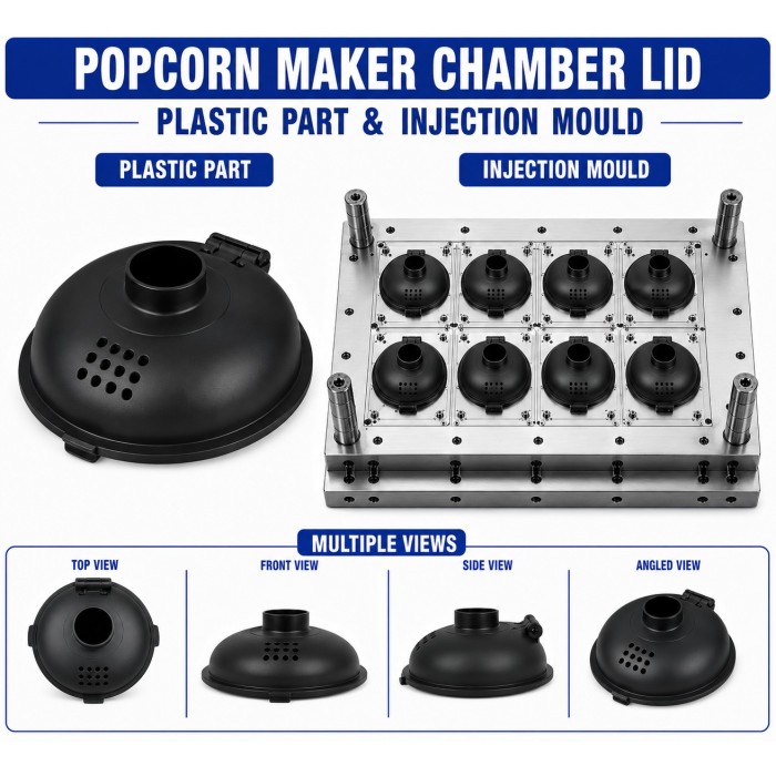 Popcorn Maker Plastic Chamber Lid Mould and Moulding Service Popcorn Maker Plastic Chamber Lid Mould and Moulding Service